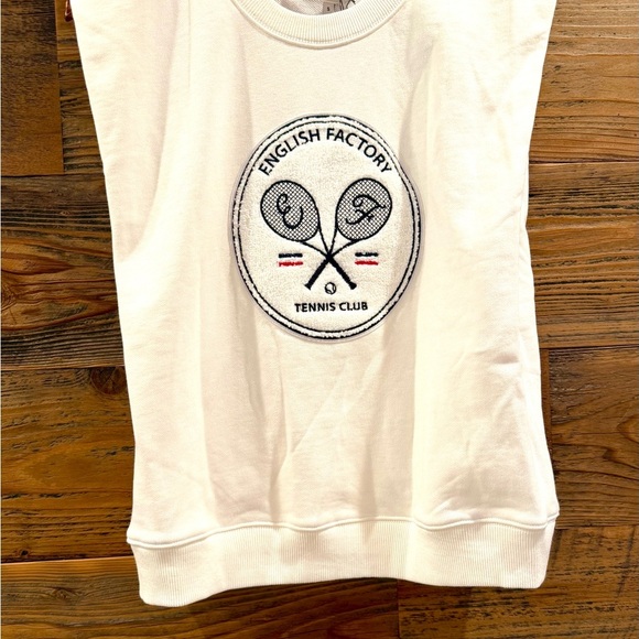 English Factory Women's Sleeveless Sweatshirt - Black and White - Picture 2 of 6